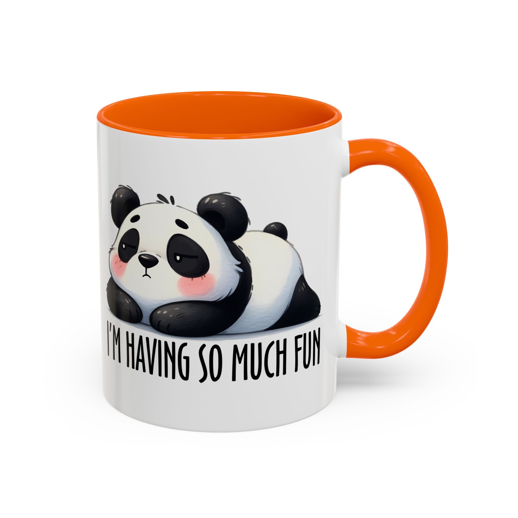 Cute Panda Coffee Mug – “I’m Having So Much Fun” Accent Mug (11/15 oz)
