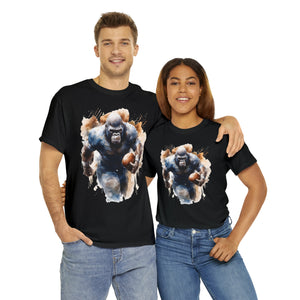 funny Football gorilla t shirt gift Unisex Heavy Cotton Tee