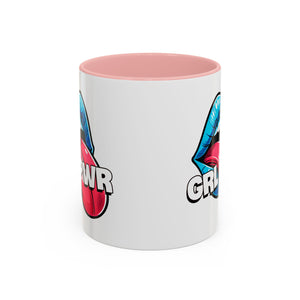 GRL PWR Accent Coffee Mug - Bold Fun Design for Empowerment, Great Gift for Friends, Coffee Lovers, Birthdays, and Celebrations