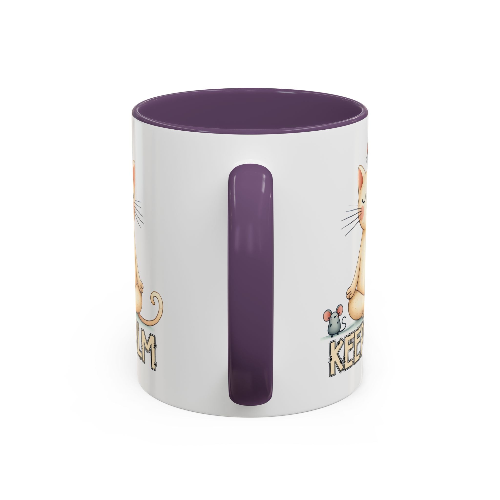 Serene Cat Coffee Mug, Funny Pet Lover's Gift, Cute Keepsake for Relaxation, Relaxing Drinkware, Quirky Home Decor