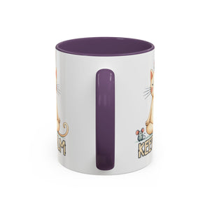 Serene Cat Coffee Mug, Funny Pet Lover's Gift, Cute Keepsake for Relaxation, Relaxing Drinkware, Quirky Home Decor