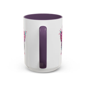 Stronger Than The Storm Accent Coffee Mug - Inspirational Butterfly Design