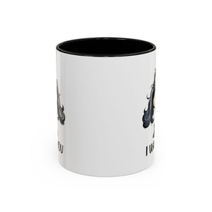 Dog Lover's Accent Coffee Mug - I Woof You, Pet Gift, Animal Lover Cup, Dog Mom Mug, Cute Dog Design, Fun Coffee Cup