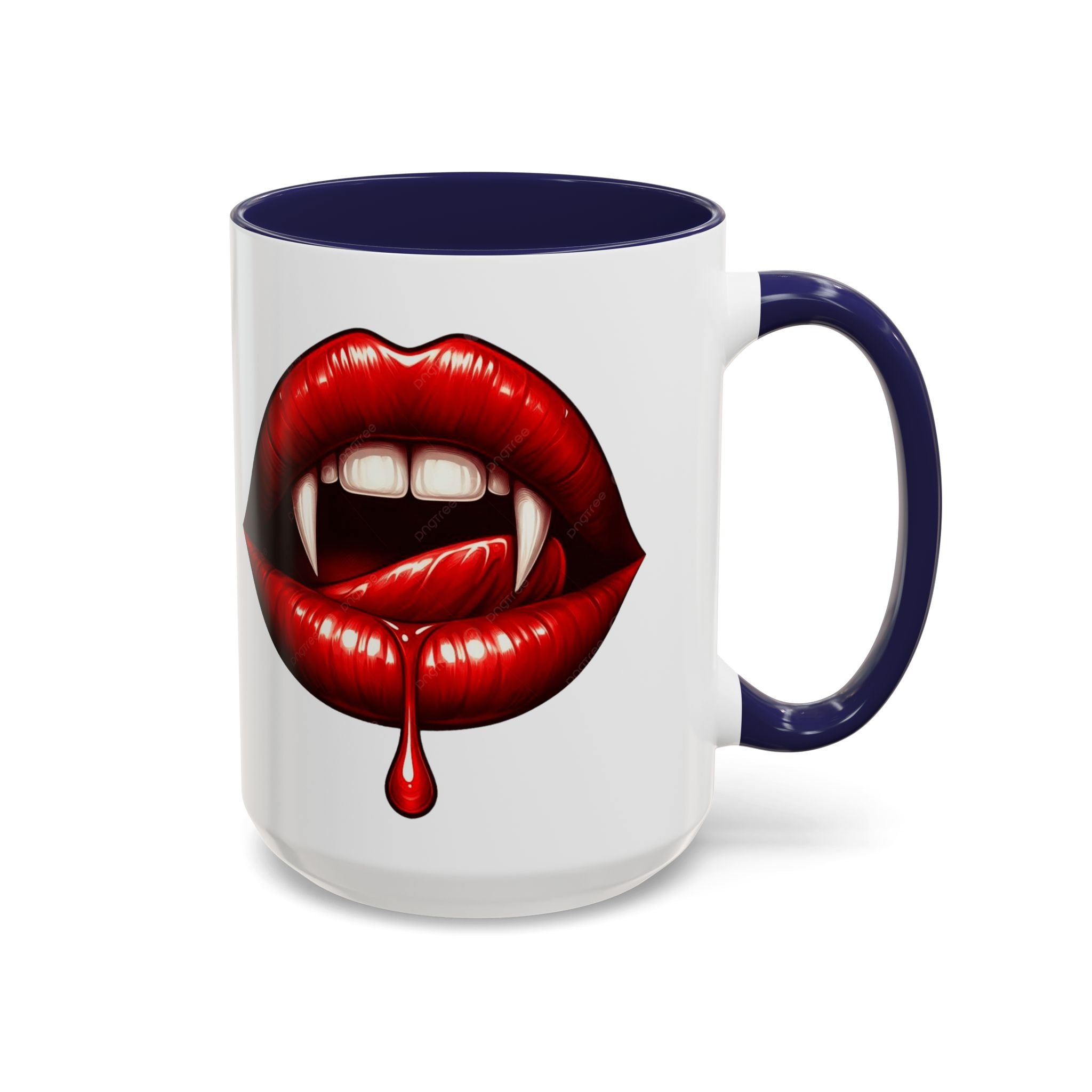 Vampire Kiss Coffee Mug - 11oz & 15oz gothic dripping blood horror art