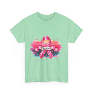 Breast Cancer Awareness Tee, Warrior T-shirt for Women, Inspirational Gift, Supportive Apparel, Pink Ribbon Shirt, Unisex Cotton Top