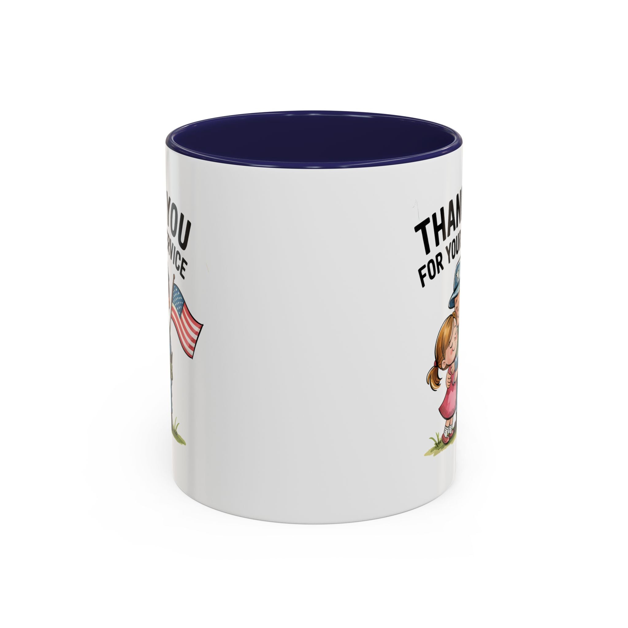 Thank You for Your Service Coffee Mug - 11oz & 15oz Accent Mugs for Veterans Appreciation