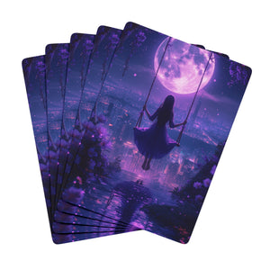 anime Mystical Poker Playing Cards | Unique Game Night , Fantasy Card Deck, Gift for Gamers, Collectible Cards, Moonlit