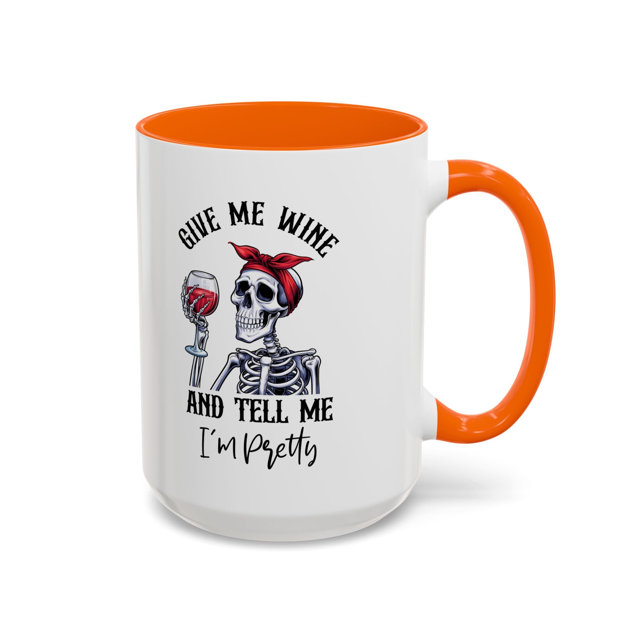 Skeleton Wine Coffee Mug, Funny Gift for Wine Lovers, Halloween Decor, Office Coffee Cup, Unique Skeleton Mug