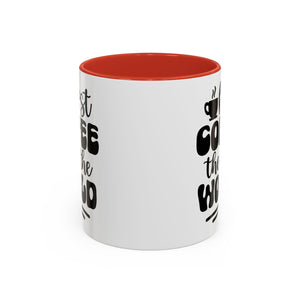 First Coffee Then the World - Stylish Accent Coffee Mug for Coffee Lovers, Gift for Friends, Kitchen Decor, Office Mug, Holiday Present