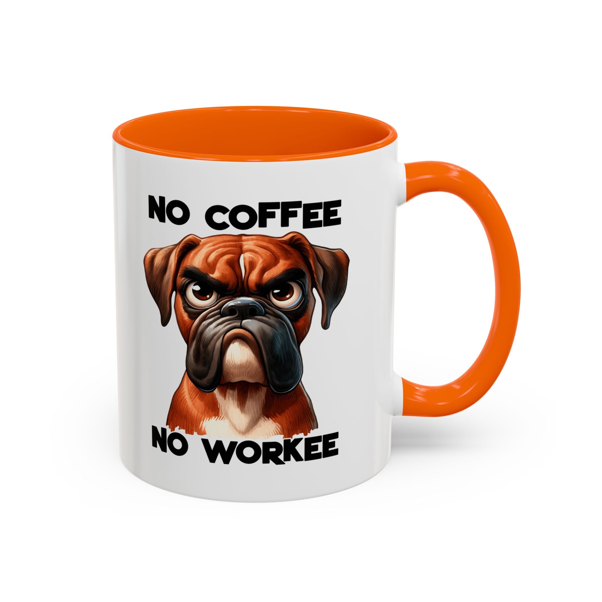 Boxer Dog Coffee Mug - No Coffee No Workee, Funny Dog Lover Gift, Pet Owner Tea Cup, Animal Lover Kitchen Decor, Boxer Mom Mug