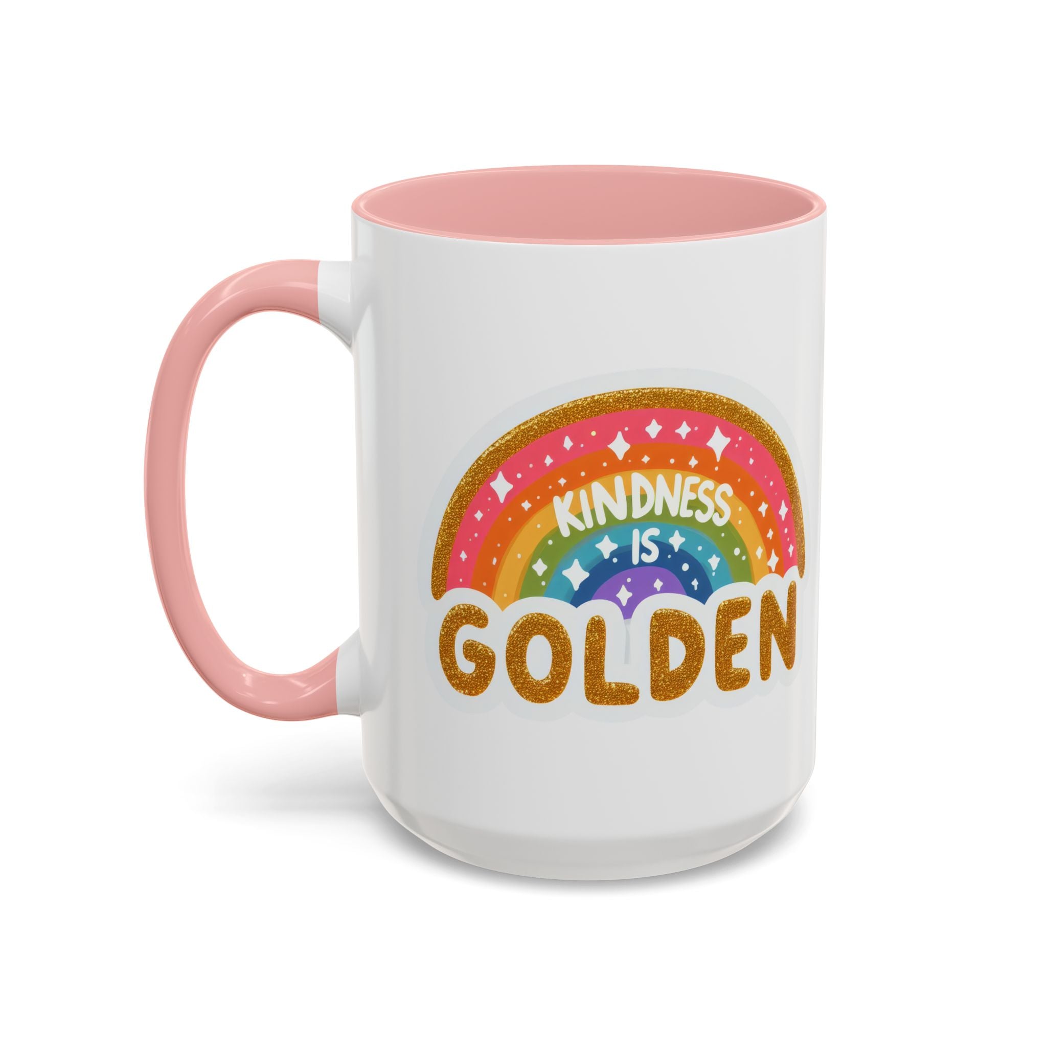 Kindness Is Golden Rainbow Accent Coffee Mug (11/15oz)
