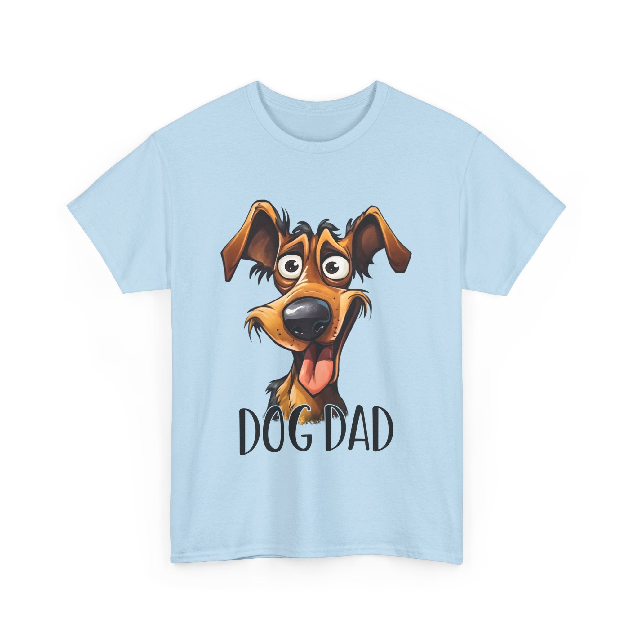 Dog Dad Unisex Heavy Cotton Tee, Pet Lover Gift, Fun Shirt for Father’s Day, Dog Owner Humor Tee, Great for Birthdays, Casual Wear