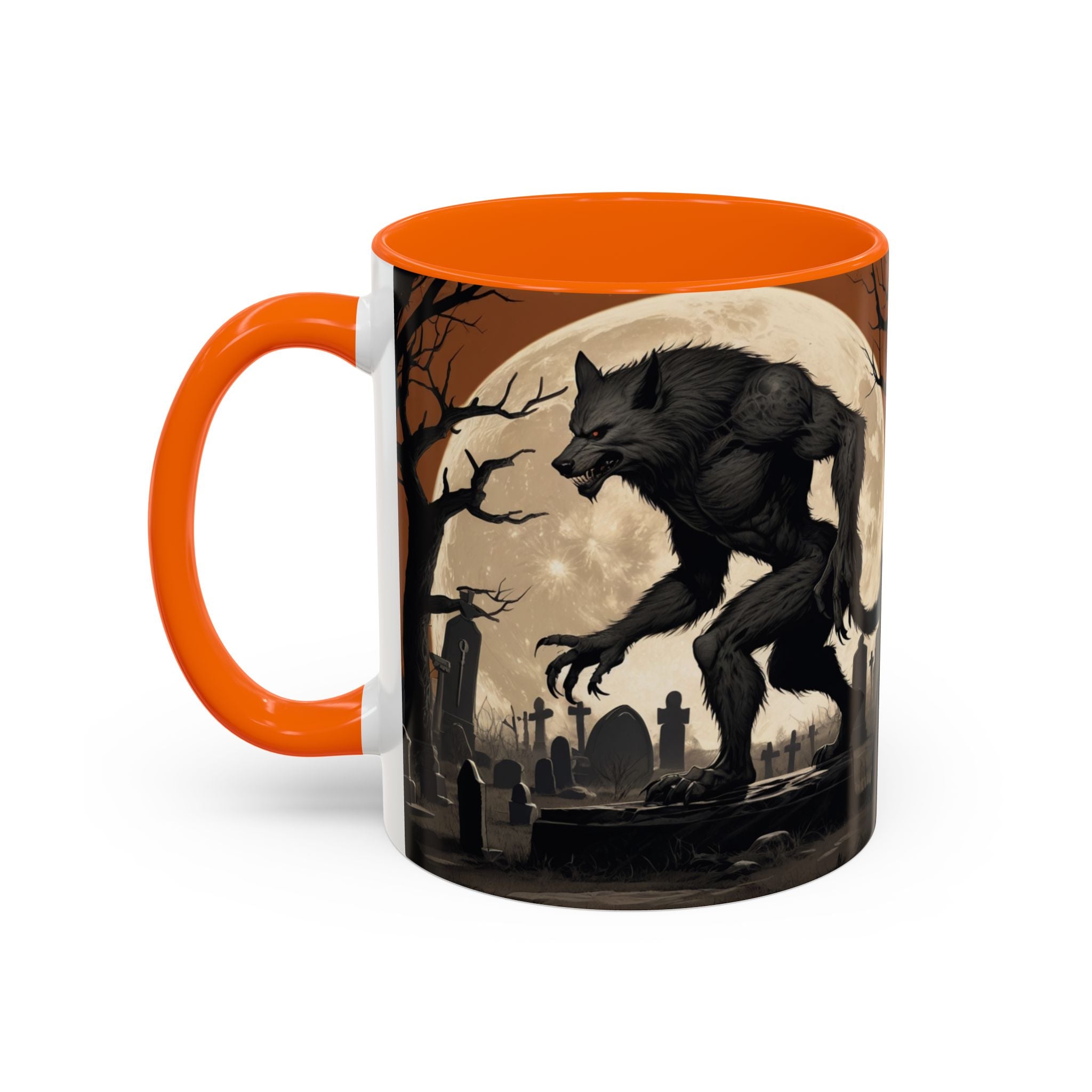 Werewolf Moon Coffee Mug — Gothic Graveyard Accent Mug fantasy horror
