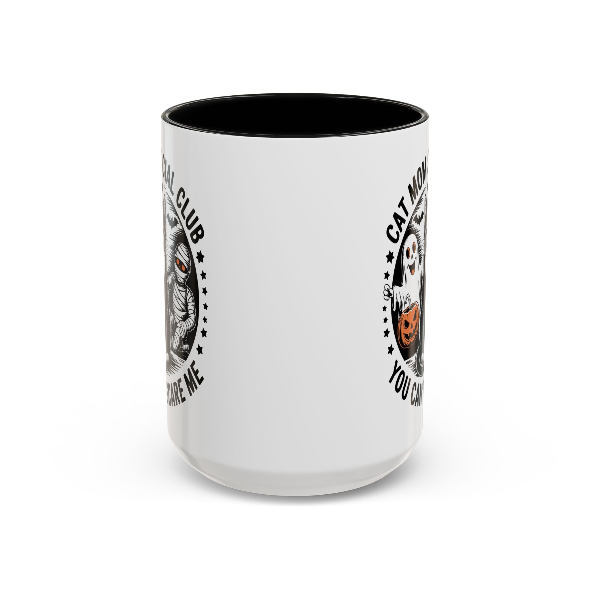 Halloween Cat Mom Coffee Mug - Spooky Social Club Design