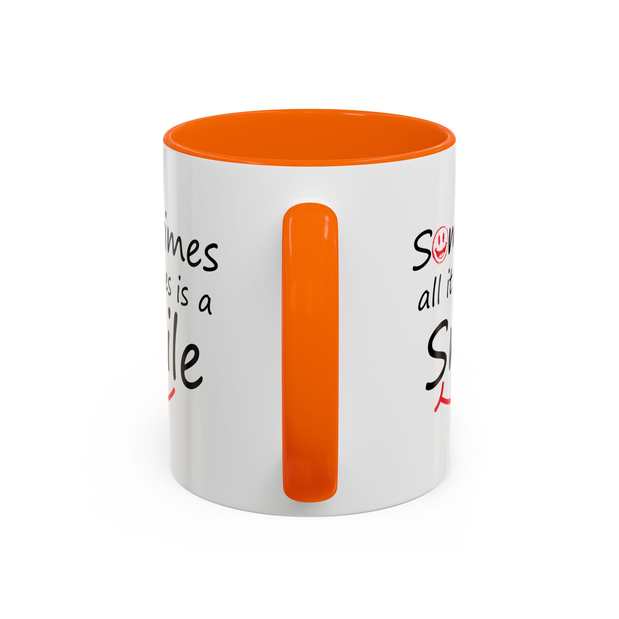 Inspirational Coffee Mug - "Sometimes All It Takes is a Smile" - Perfect Gift for Friends and Family