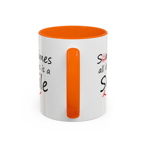Inspirational Coffee Mug - "Sometimes All It Takes is a Smile" - Perfect Gift for Friends and Family