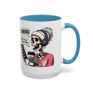 Running Skeleton Coffee Mug - Perfect for Fitness Lovers, Halloween Decor, Gift for Runners, Funny Tea Cup, Workout Enthusiast