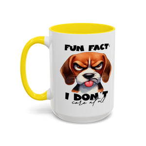 Funny Dog Accent Coffee Mug - Beagle Lover Gift, Pet Owner Present, Unique Animal Mug, Quirky Home Decor, Fun Fact Design