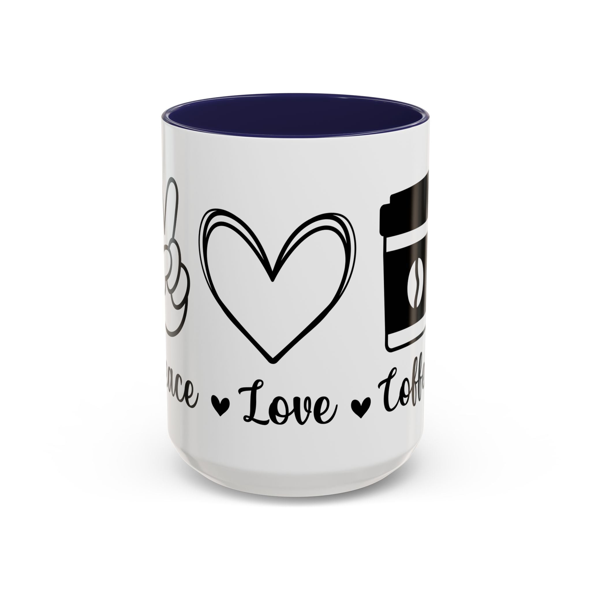 peace love coffee Accent Coffee Mug (11, 15oz)