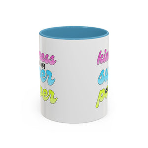 Kindness Superpower Coffee Mug, Inspirational Gift for Friends, Motivational Work Mug, Cute Drinkware for All Occasions, Unique