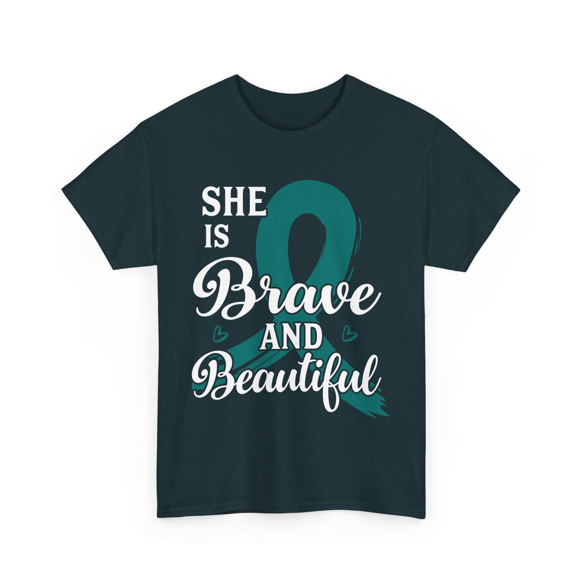 Empowering Brave & Beautiful Tee, Inspirational T-Shirt, Unisex Awareness Shirt, Gift for Support, Cancer Awareness Tee, Confidence T-Shirt