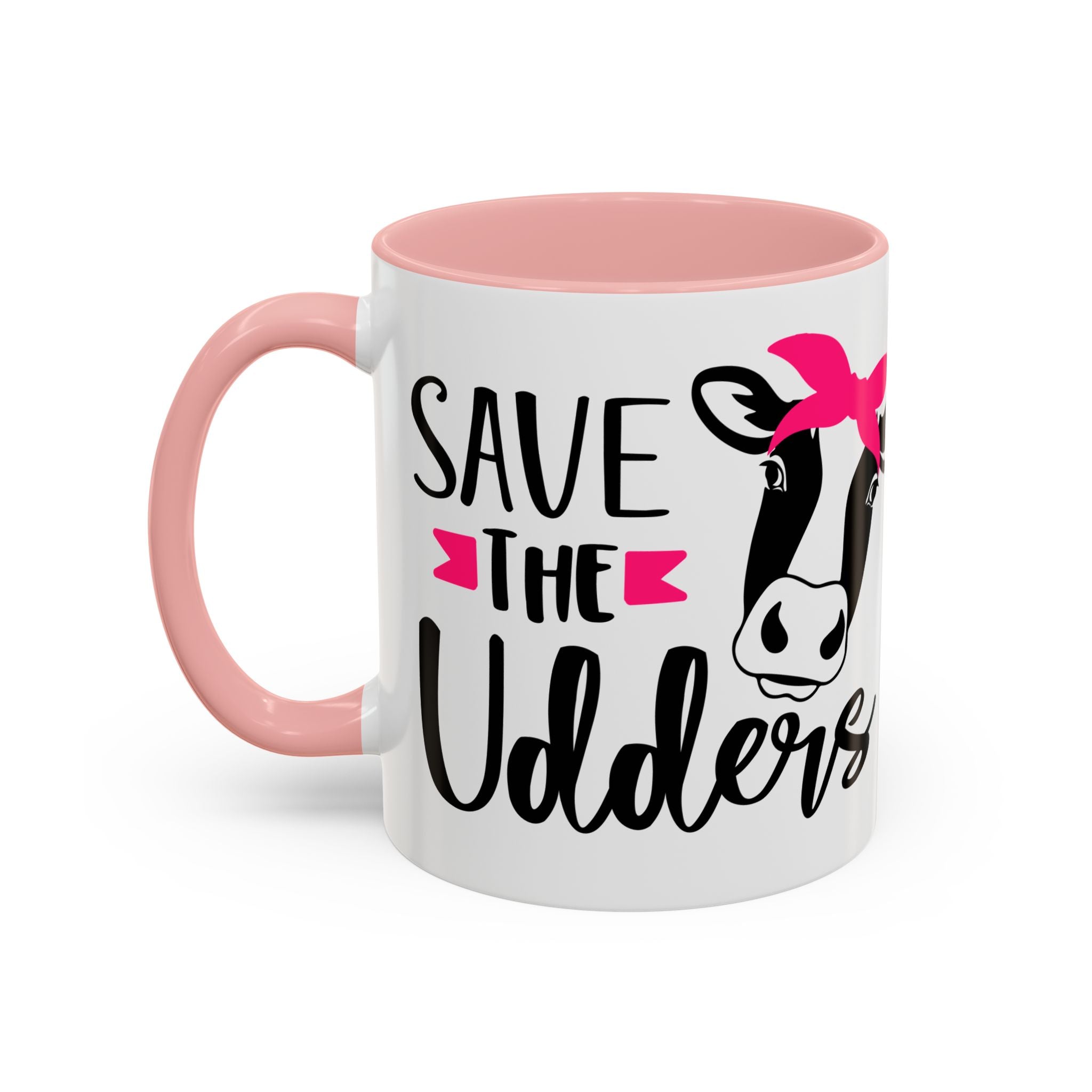 cancer awareness Cute Cow Mug - Save the Utters Coffee Cup, Gift for Animal Lovers,  Mug, Unique Birthday Gift