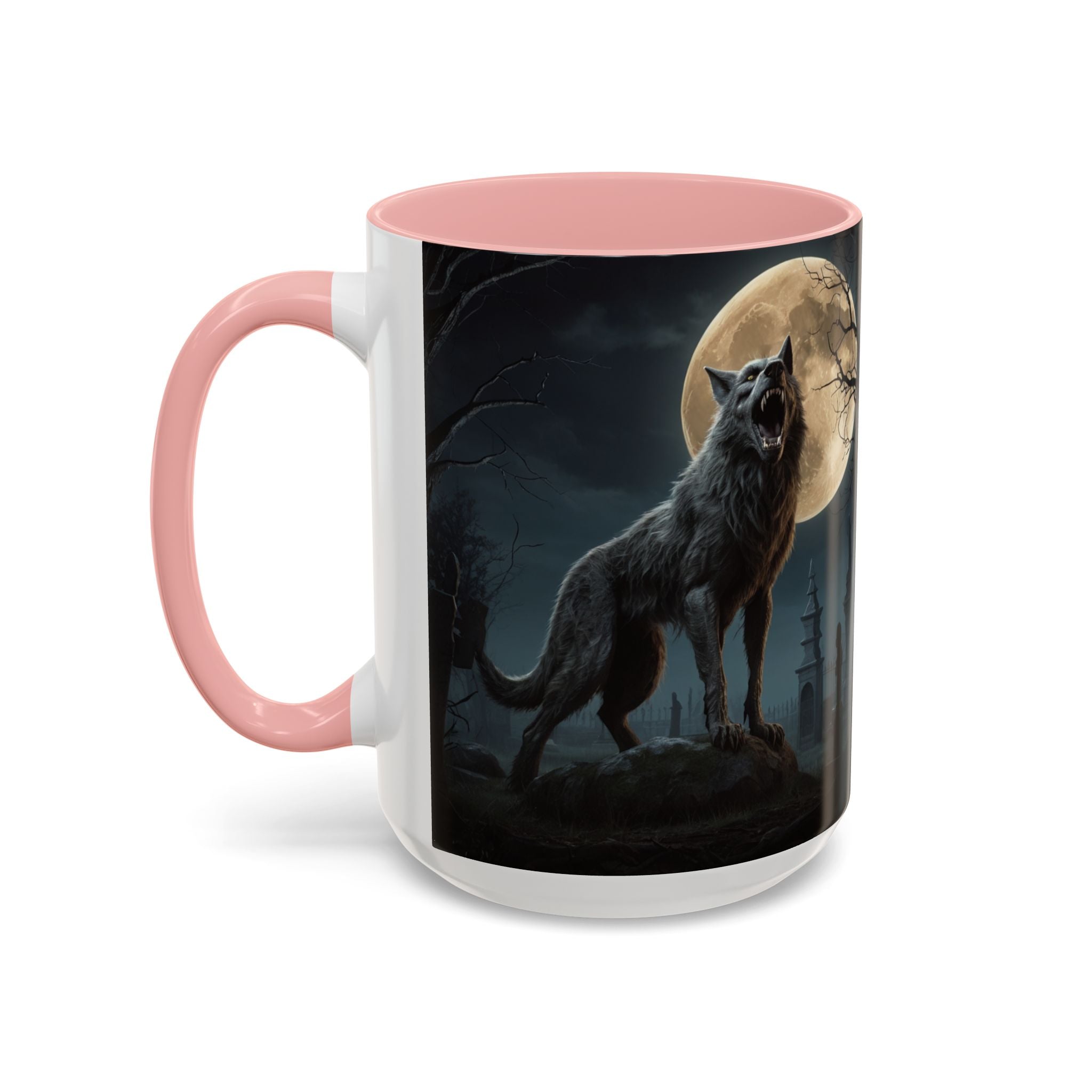 Werewolf Moon Coffee Mug — Gothic Wolf Moonlit Accent Mug fantasy horror art