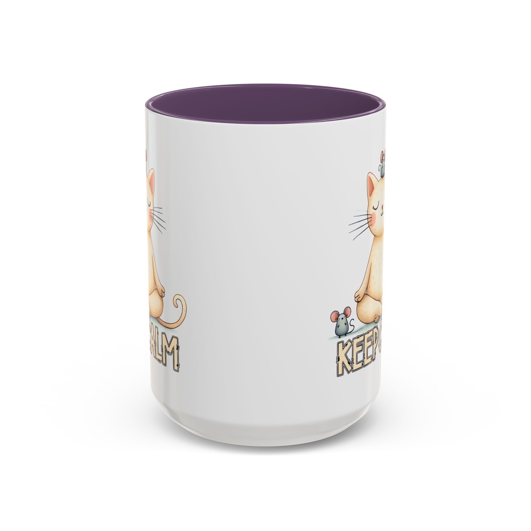 Serene Cat Coffee Mug, Funny Pet Lover's Gift, Cute Keepsake for Relaxation, Relaxing Drinkware, Quirky Home Decor