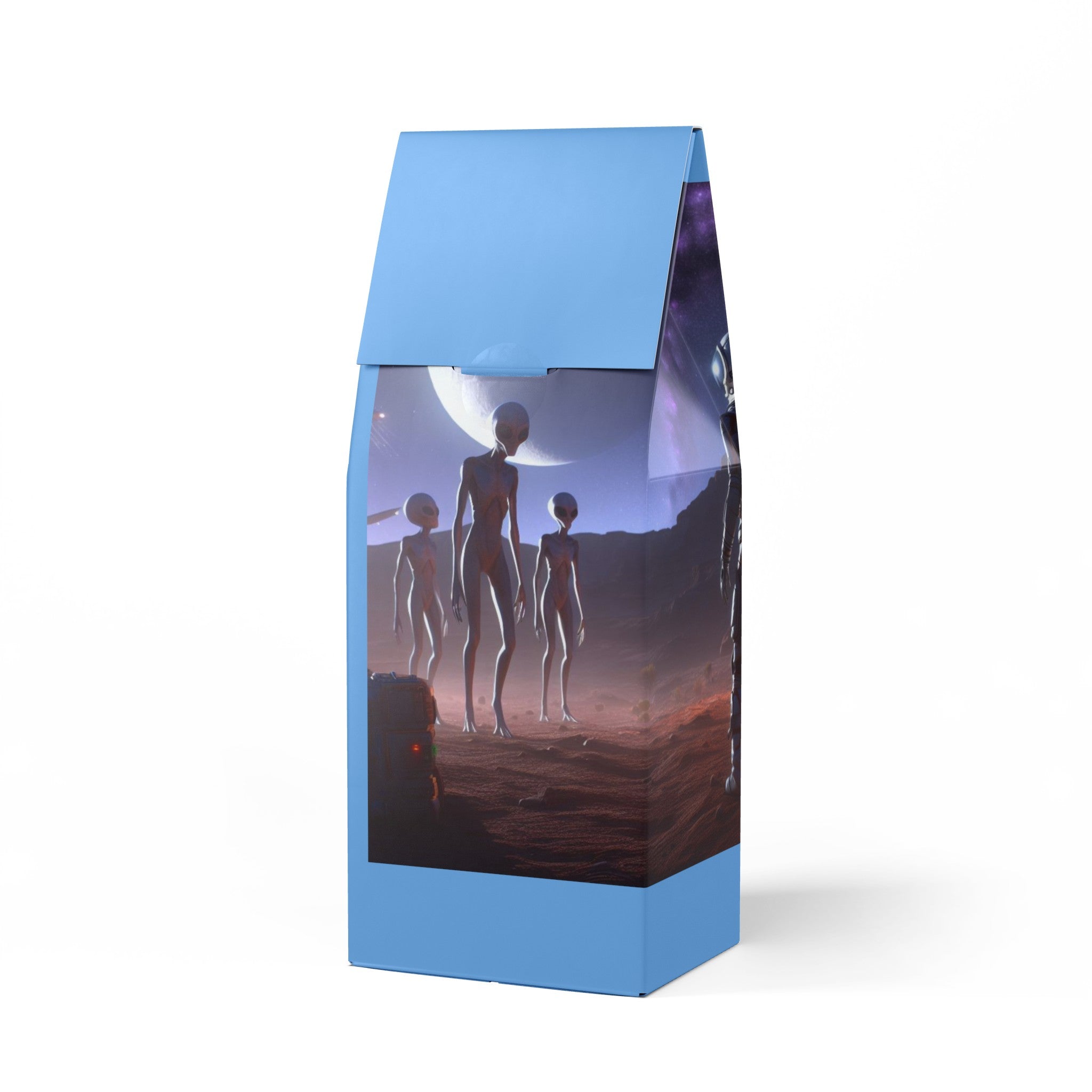 aliens meet spaceman Broken Top Coffee Blend (Medium Roast) by mrdragonsfire