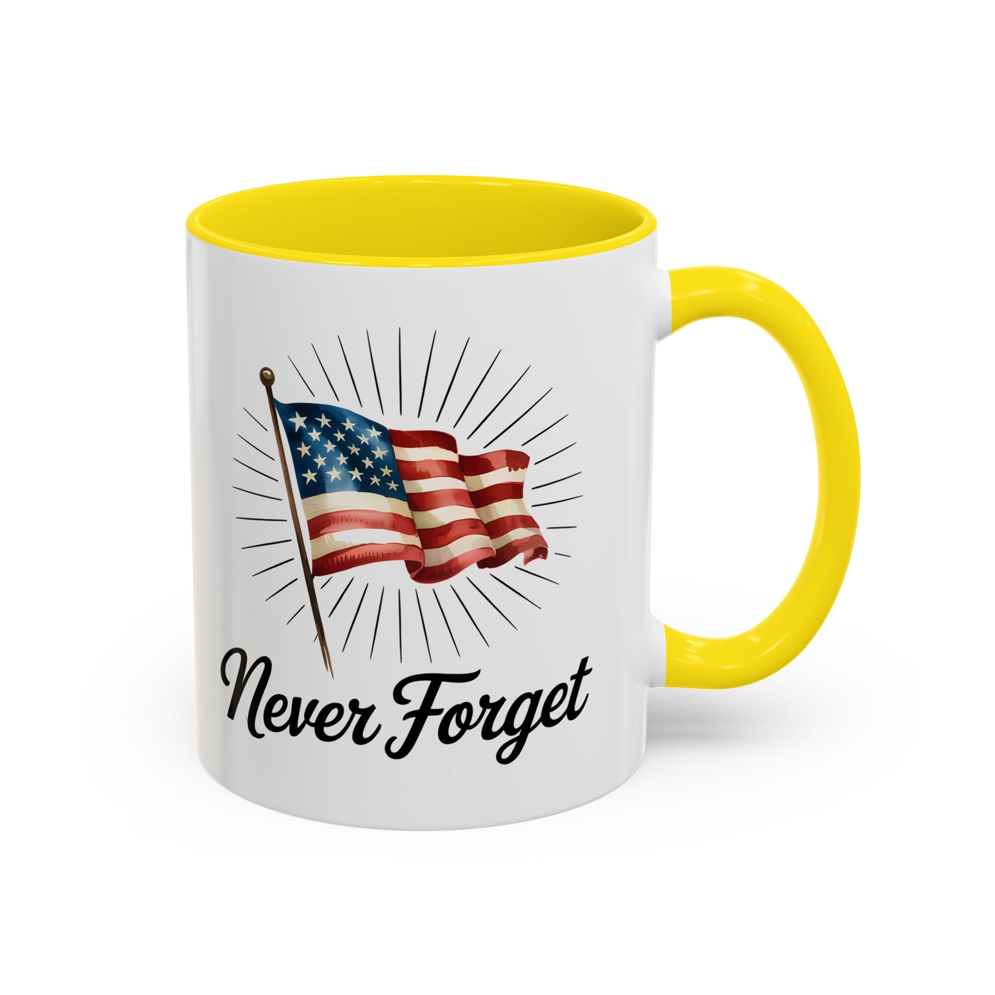 Patriotic Never Forget Coffee Mug - 11oz & 15oz USA flag