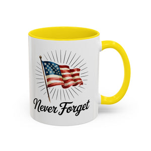 Patriotic Never Forget Coffee Mug - 11oz & 15oz USA flag