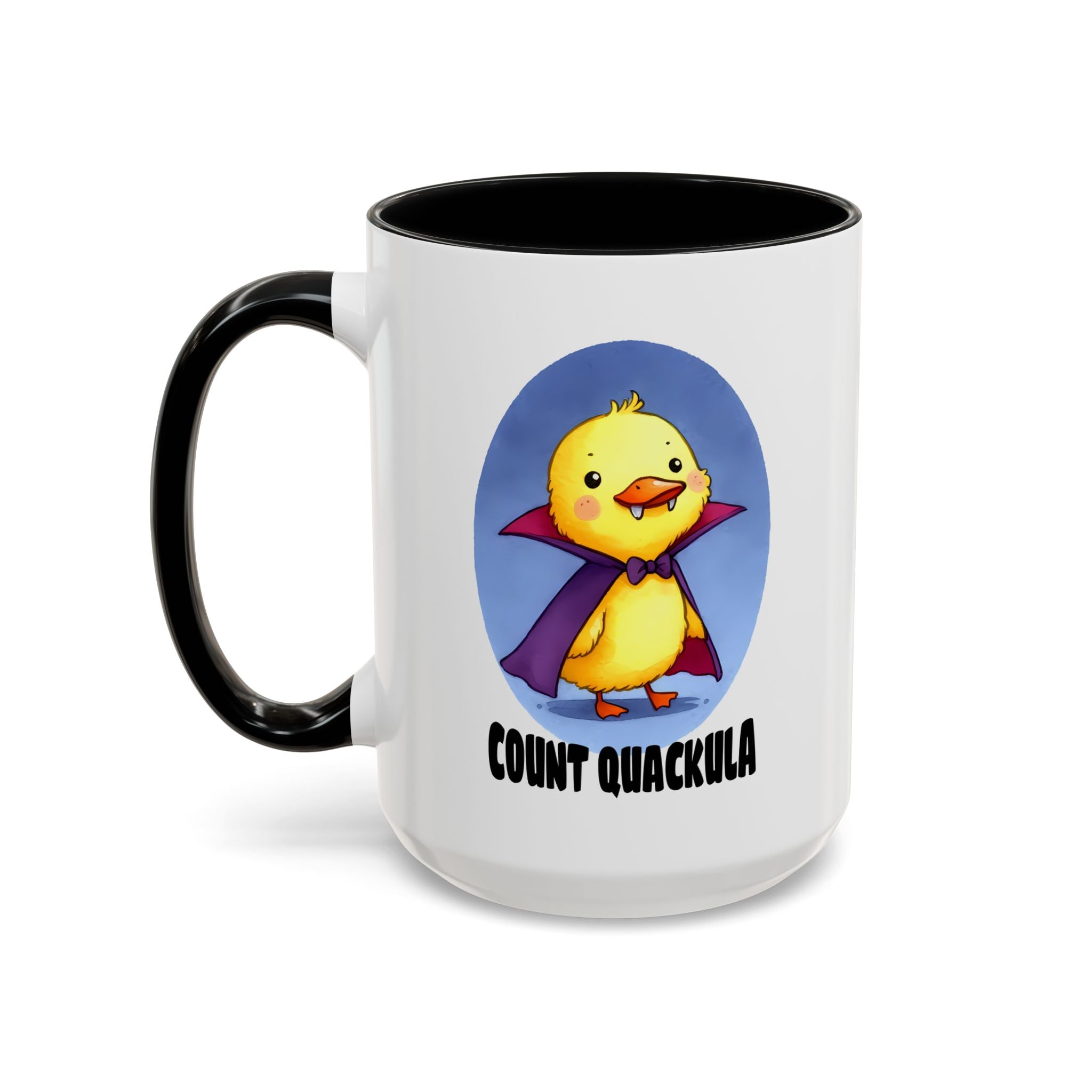 Cute Count Quackula Accent Coffee Mug - Adorable Gift for Coffee Lovers, Halloween Decor, Chick Collectors, Quirky Kitchen