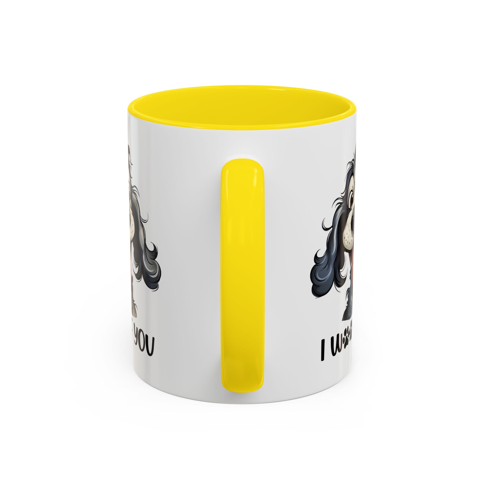 Dog Lover's Accent Coffee Mug - I Woof You, Pet Gift, Animal Lover Cup, Dog Mom Mug, Cute Dog Design, Fun Coffee Cup