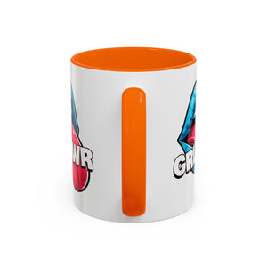 GRL PWR Accent Coffee Mug - Bold Fun Design for Empowerment, Great Gift for Friends, Coffee Lovers, Birthdays, and Celebrations