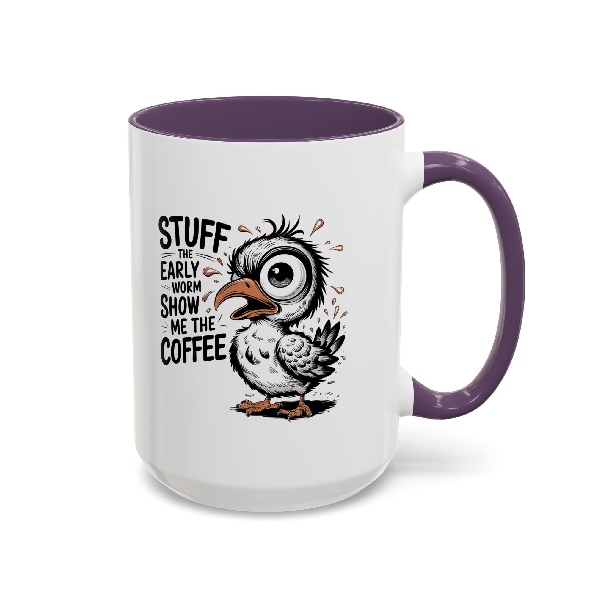 Quirky Coffee Mug with Owl Design | Gift for Coffee Lovers, Unique Office Mug, Fun Morning Coffee Cup, Bird-Themed Mug, Early Bird Gift