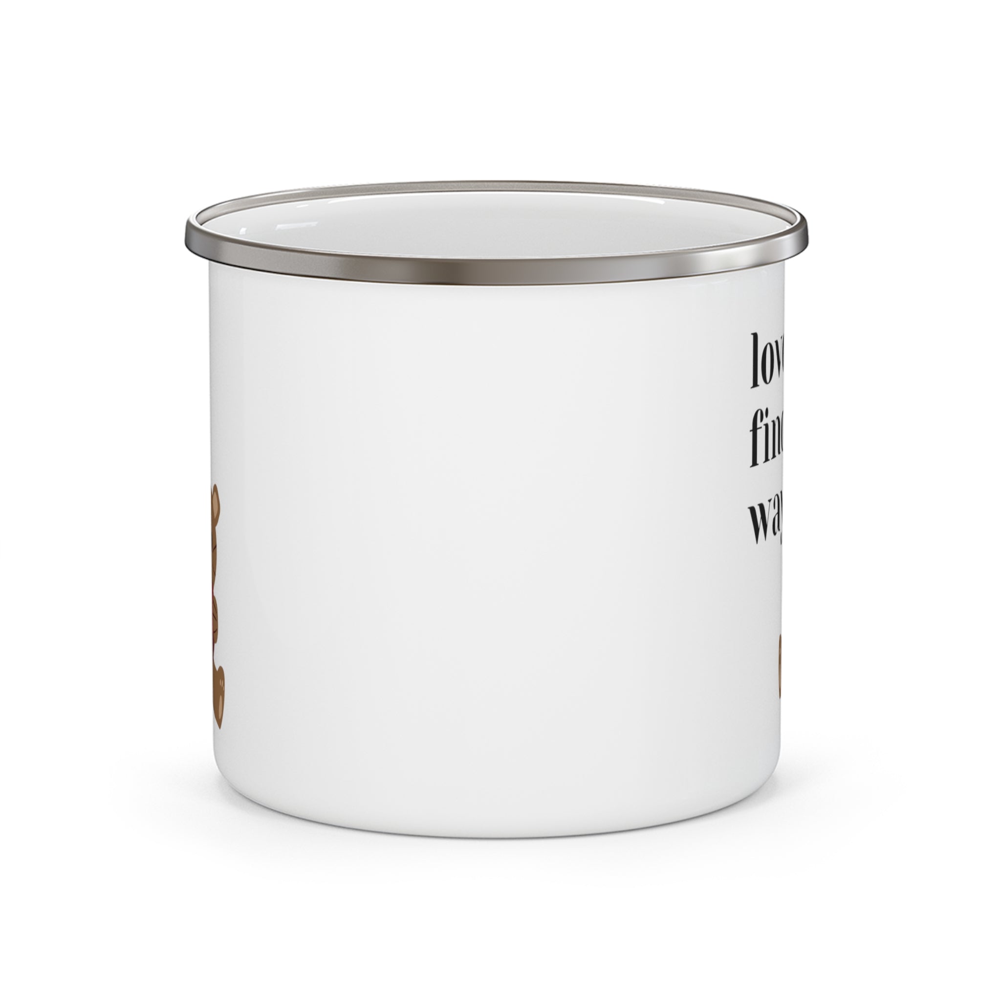 love finds a way coffee Enamel Camping Mug gift
