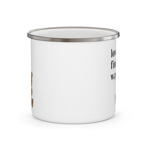love finds a way coffee Enamel Camping Mug gift