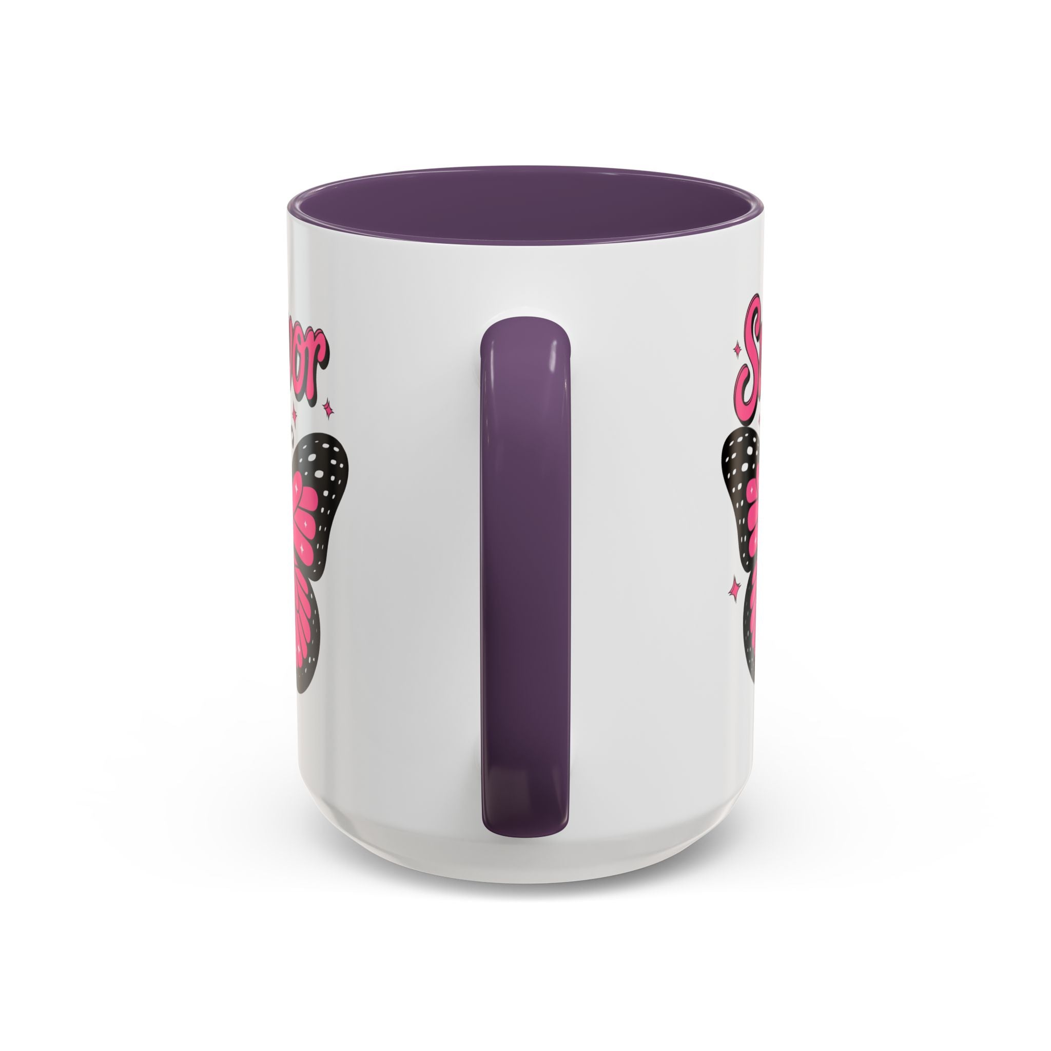 Survivor Butterfly Coffee Mug, Inspirational Gift, Pink Ribbon Mug, Breast Cancer Awareness, Empowerment Cup, Motivational Drinkware
