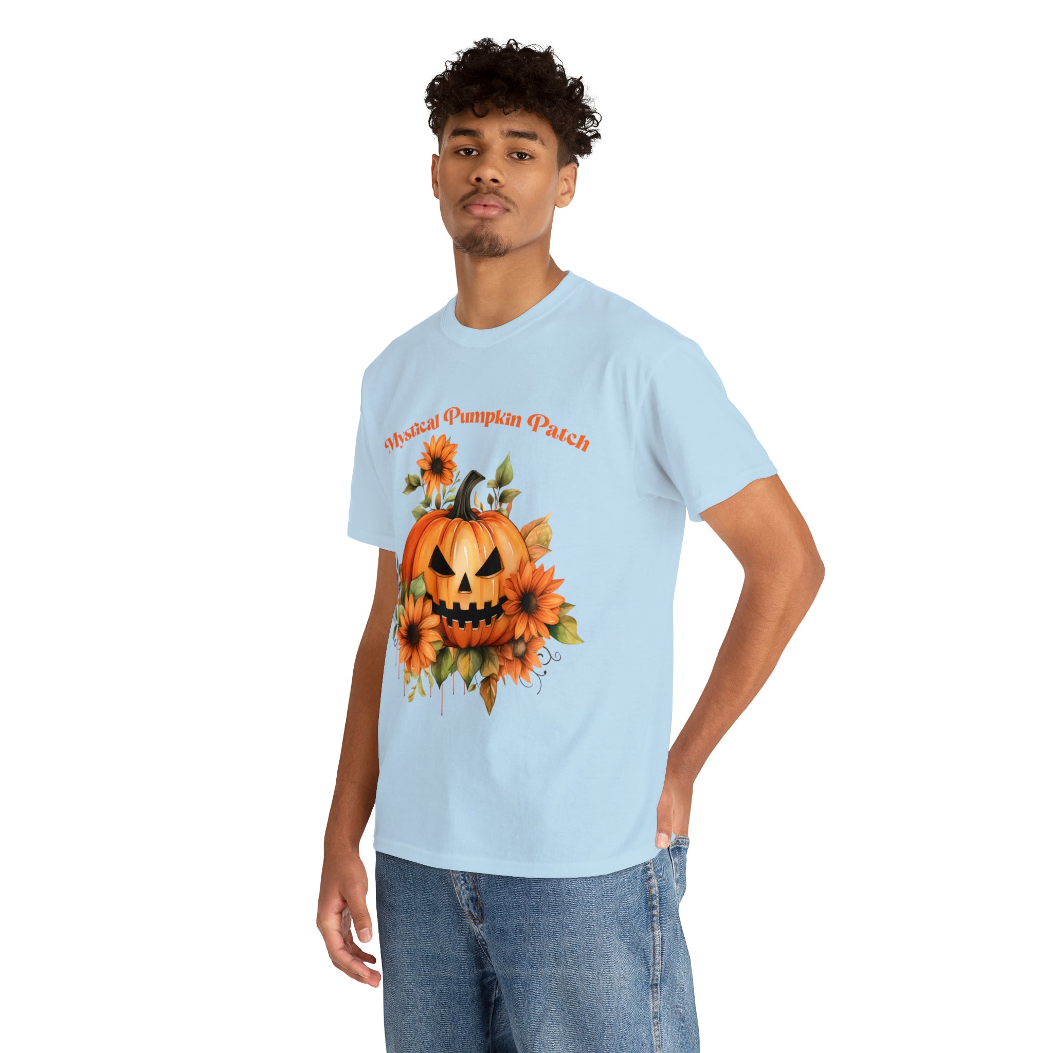 Halloween unisex t shirt mystical pumkin patch fall fun stocking stuffer Unisex Heavy Cotton Tee