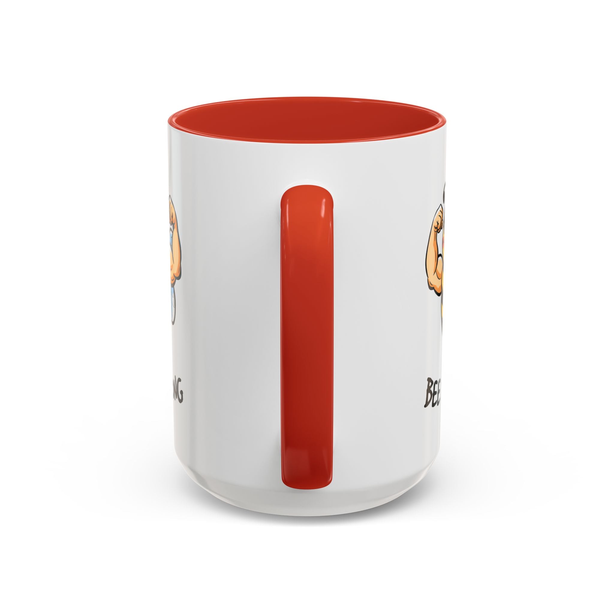 Bee Strong Accent Coffee Mug - Motivational Mug for Strength and mental health