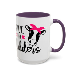 cancer awareness Cute Cow Mug - Save the Utters Coffee Cup, Gift for Animal Lovers,  Mug, Unique Birthday Gift