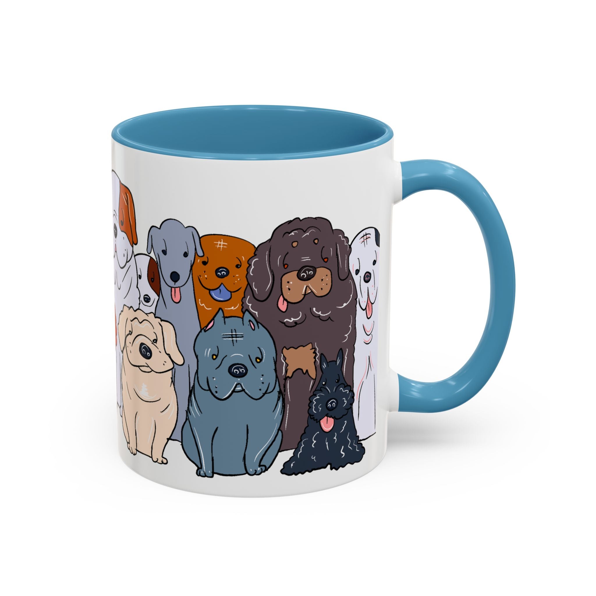 Cute Dog Breed Accent Coffee Mug, Pet Lover Gift, Canine Mug, Gifts for Dog Owners, Puppy Lover Mug