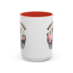 Broke and Bougie Coffee Mug, Skeleton Mug, Halloween Mug, Unique Gift for Coffee Lovers, Spooky Decor