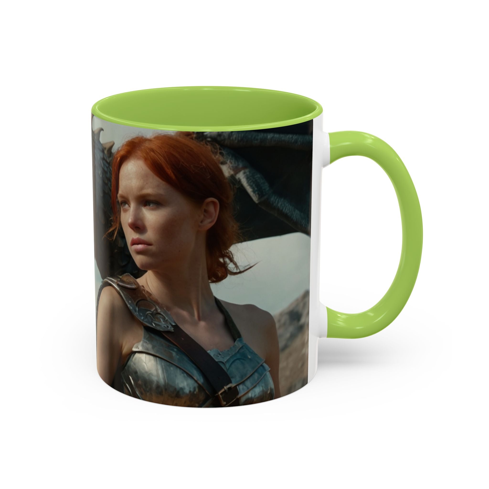 Dragon warrior Fantasy-Themed Accent Coffee Mug gothic