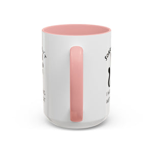 Funny cat Sorry I can't I have plans with my cat  Accent Coffee Mug (11, 15oz) by mrdragonsfire