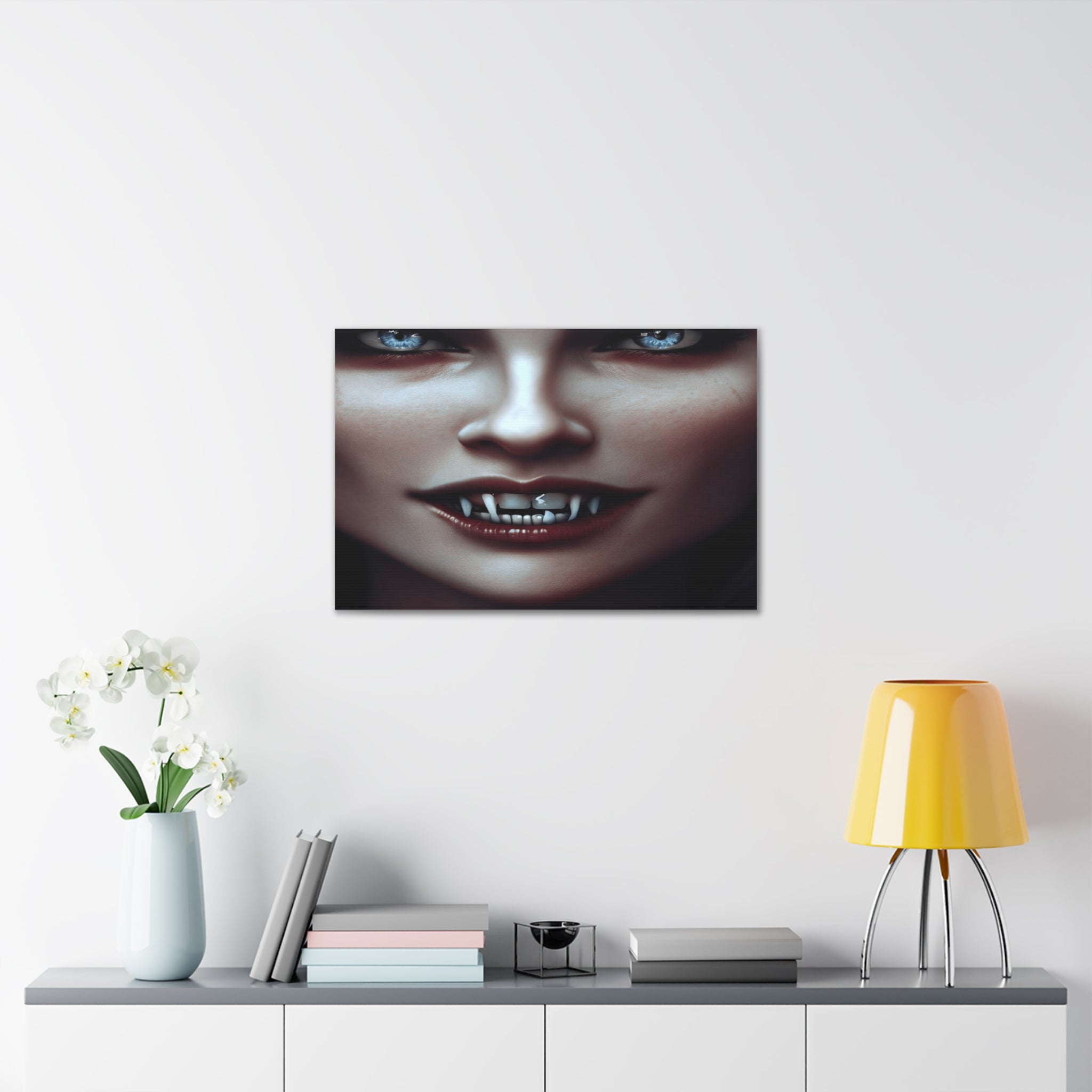 Vampire woman ready for a feeding gothic gift Canvas Gallery Wraps