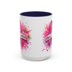 Pink Ribbon Healing Coffee Mug | Support Cancer Awareness | Inspirational Gift | Breast Cancer Support | 11oz & 15oz Options