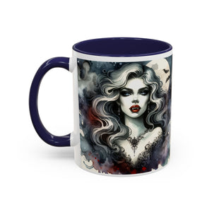 Gothic vampire Elegance Coffee Mug,  Halloween Decor, Dark Art Mug, Spooky Homeware