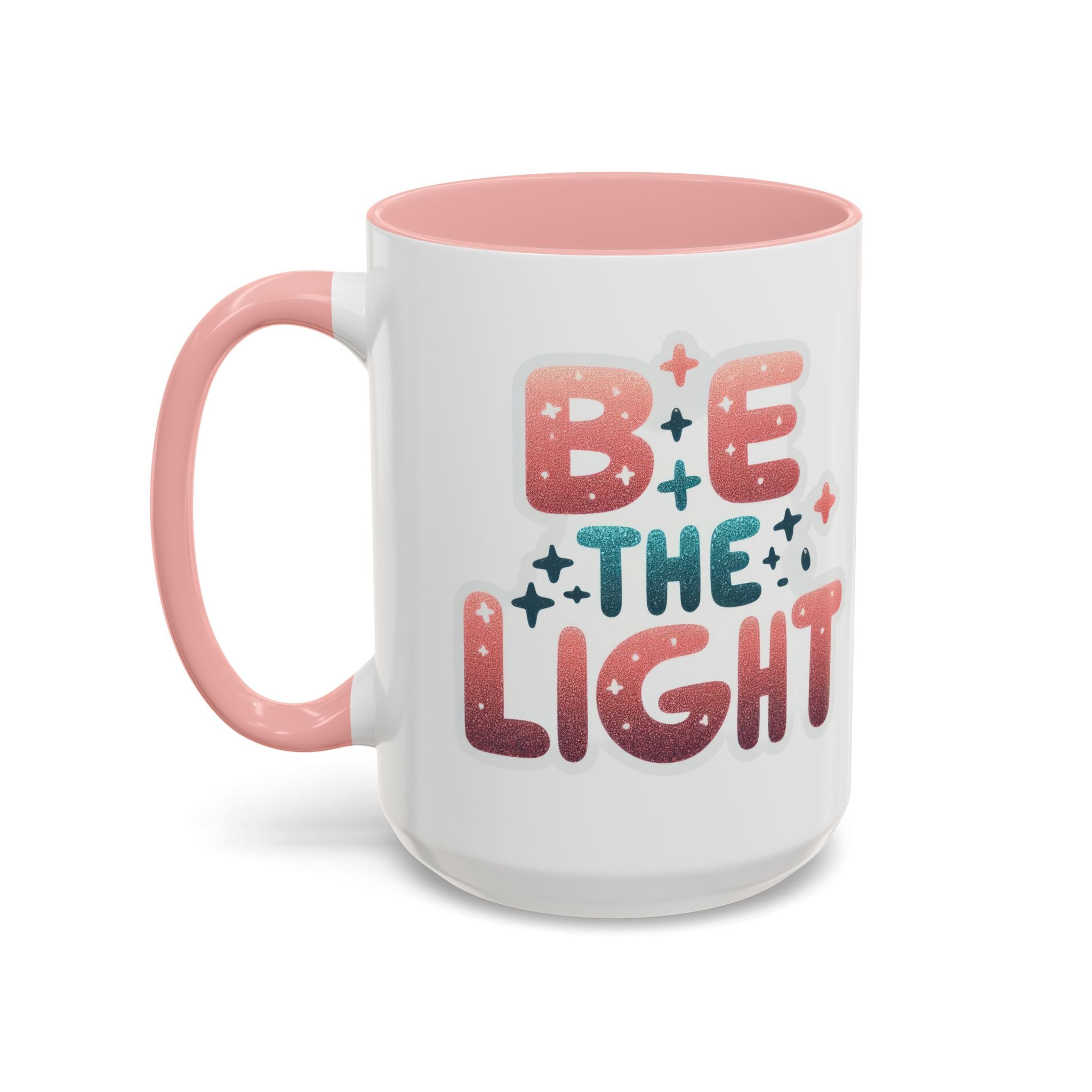 Be the Light Accent Coffee Mug — Inspirational Positive Message Ceramic Mug