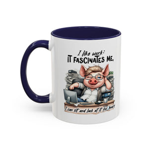 Whimsical Pig Coffee Mug, Funny Gift for Animal Lovers, Unique Office Mug, Cute Coffee Cup, Perfect for Birthdays, Holidays